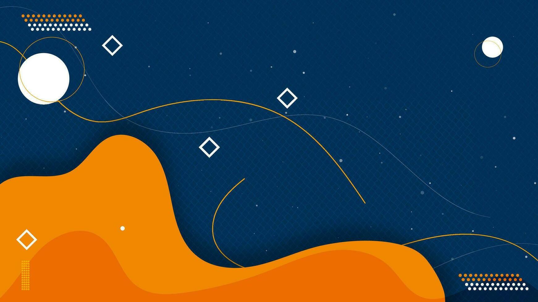 abstract orange and blue element futuristic art background vector