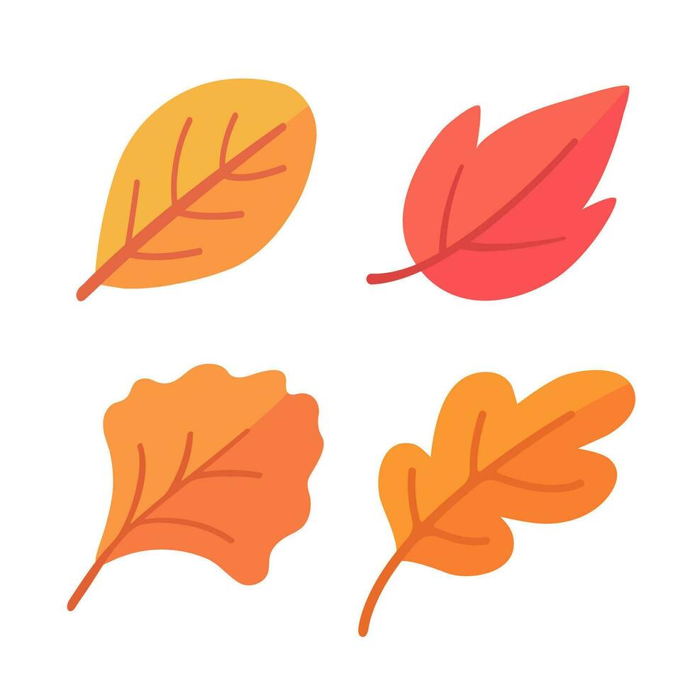 hermosa hoja composición. hojas cambio color en otoño vector