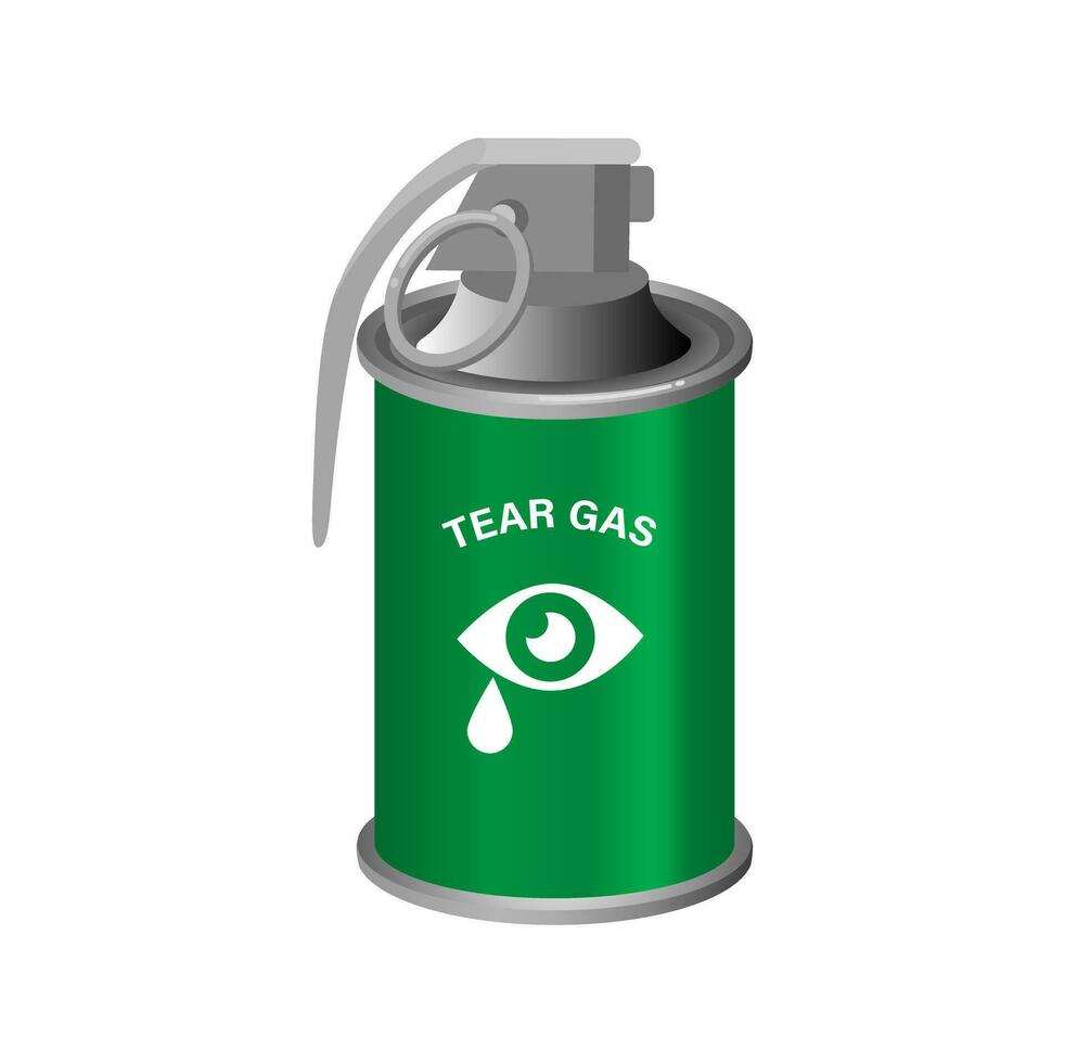Tear Gas Canister Grenade Military Weapon Illustration Vector