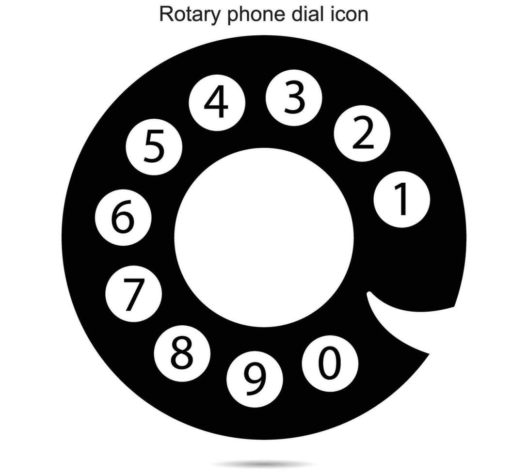 Rotary phone dial icon, Vector illustration