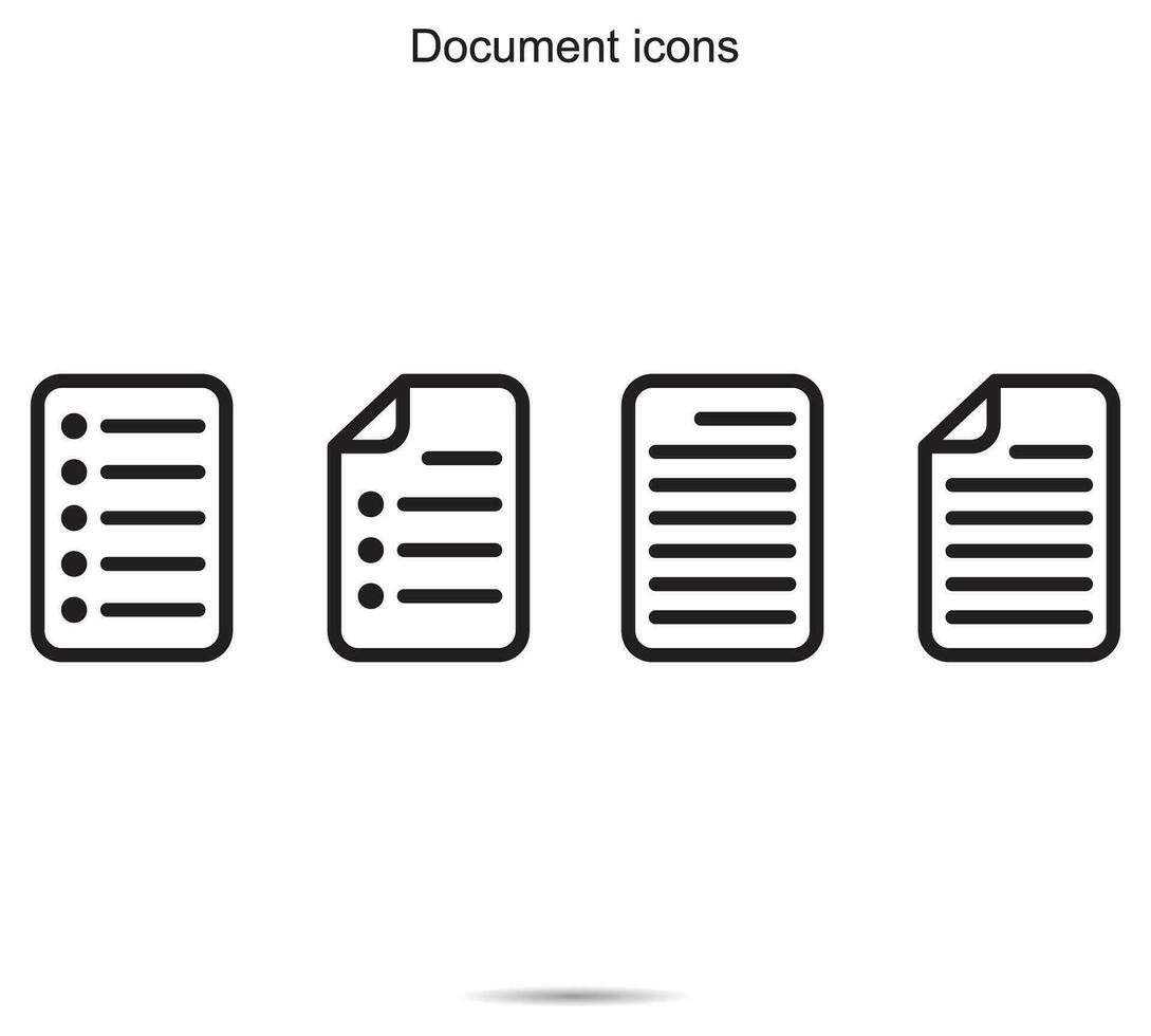 Document icons, Vector illustration
