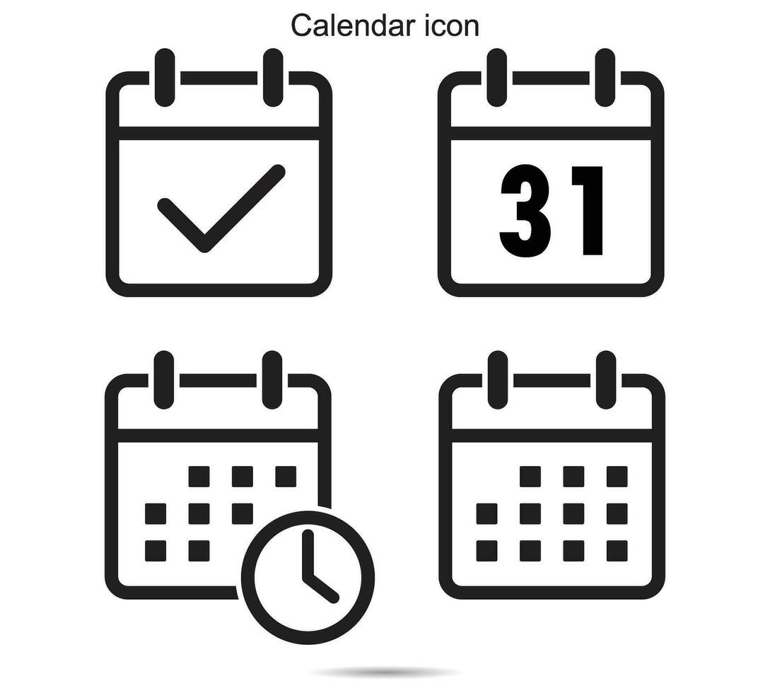 calendario icono, vector ilustración