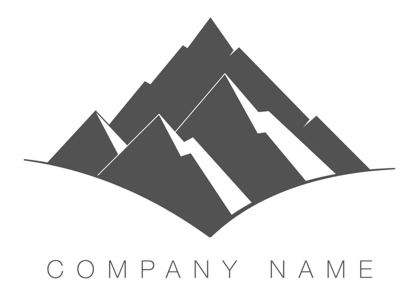 Mountain shape for Logo. Line vector art design idea for logos