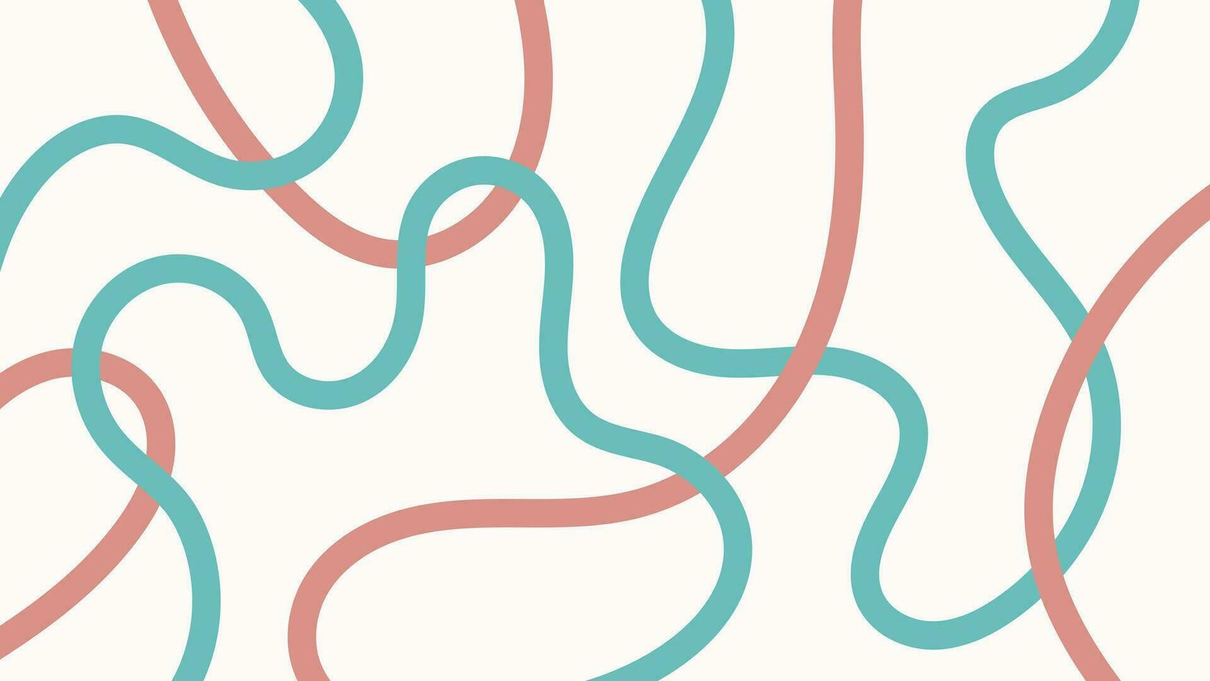Doodle design with hand drawn groovy lines background. vector