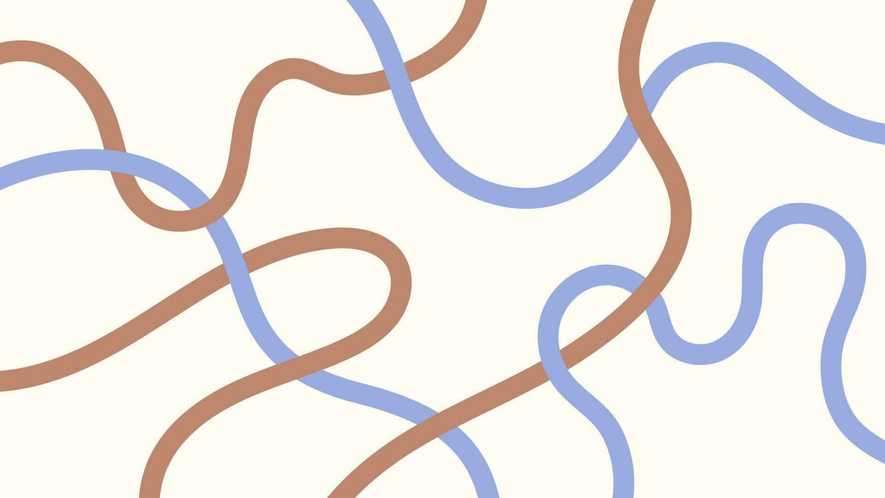 Groovy background design with hand drawn lines. vector
