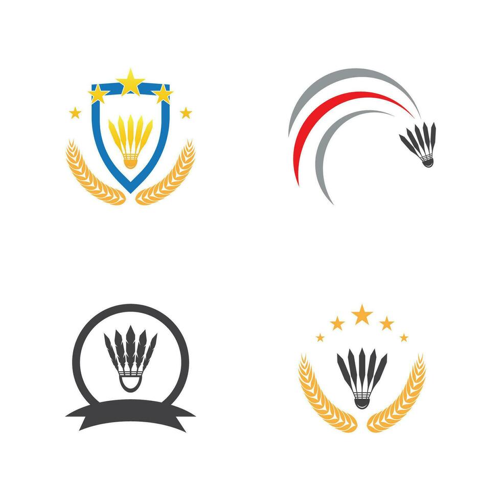 Badminton Sport Icon And Symbol Vector Template Illustration