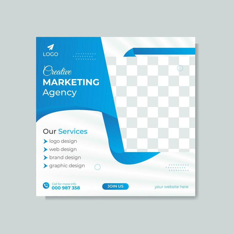 Corporate social media post design vector