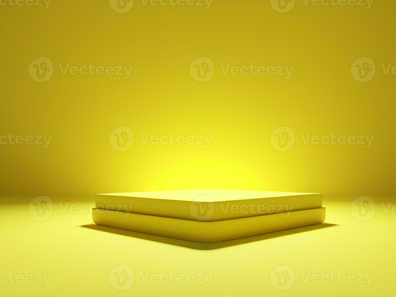 empty yellow room with light. 3d rendering photo