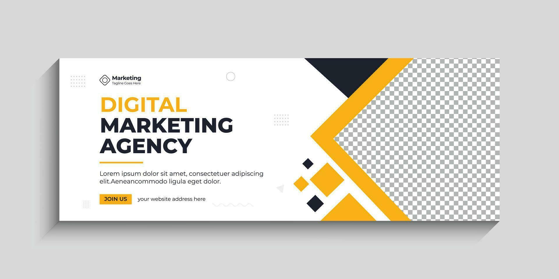 Digital marketing Agency social cover and web banner ad template. Use for social media, social media post design template, file with layered and vector. vector