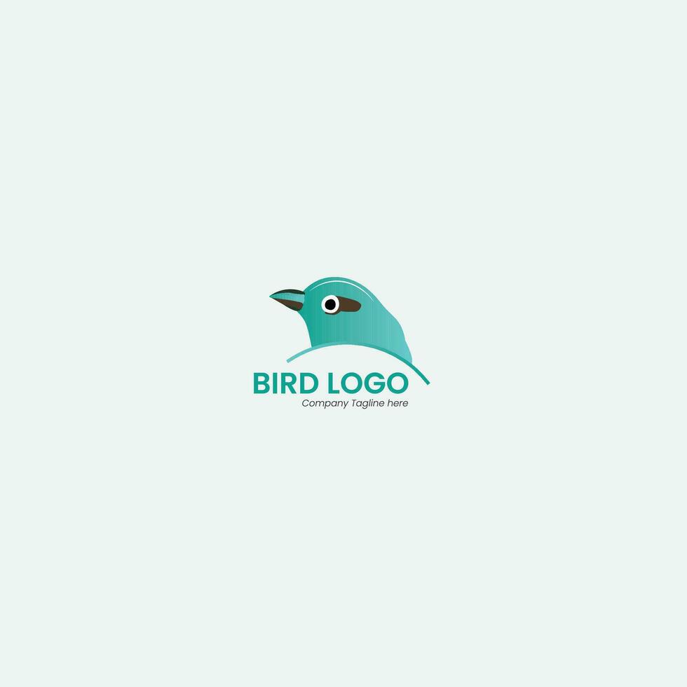 Simple Bird logo design concept template vector