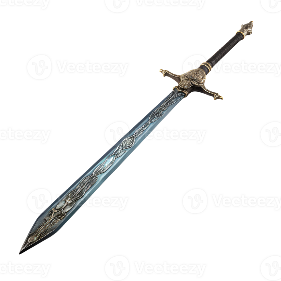Medieval War Sword Soldier Sword Fighting Sword No Background Print on Demand  Merchandise AI Generative png