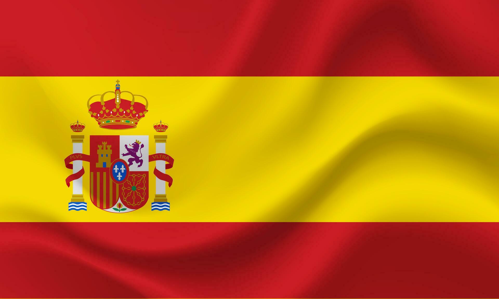 Vector Flag of Spain Spanish banner Flag illustration Official
