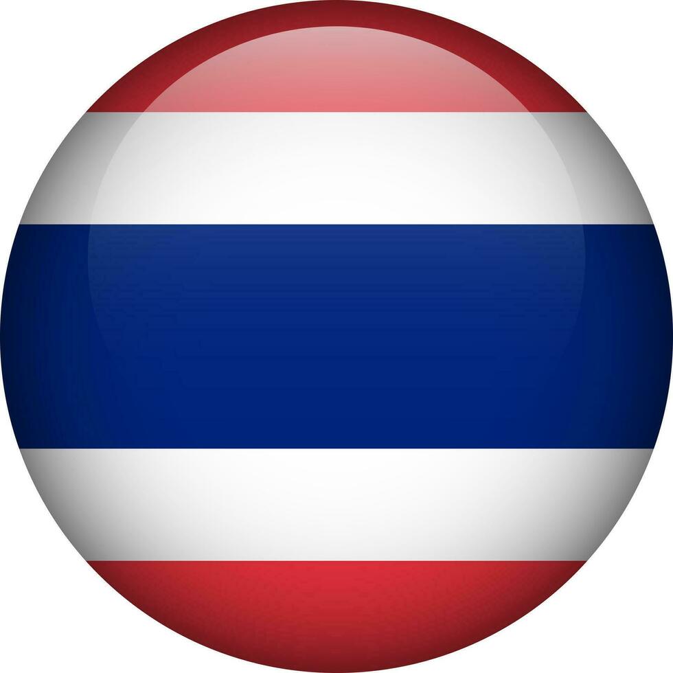 Thailand flag button. Emblem of Thailand. Vector flag, symbol. Colors and proportion correctly.