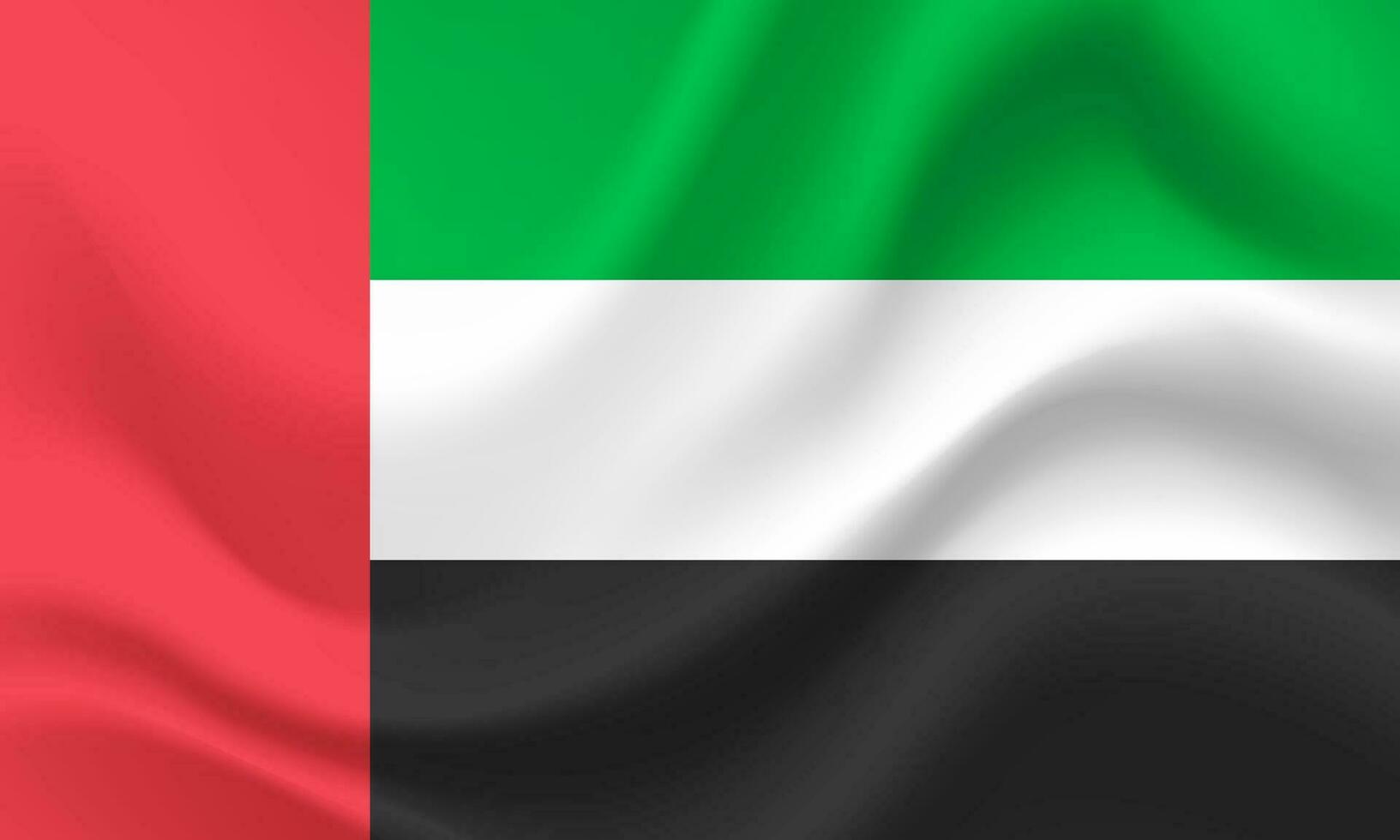 United Arab Emirates flag. UAE flag. Flag of UAE. UAE flag illustration. Official colours and proportion correctly. UAE background. vector