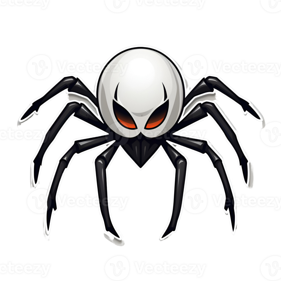 Cartoon Style Halloween Spider Tarantula No Background Perfect for Print on Demand Merchandise AI Generative png