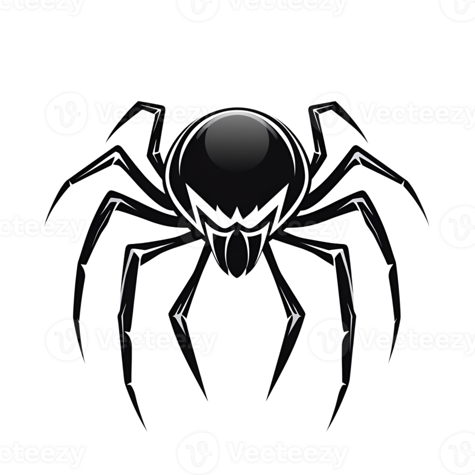 Cartoon Style Halloween Spider Tarantula No Background Perfect for Print on Demand Merchandise AI Generative png