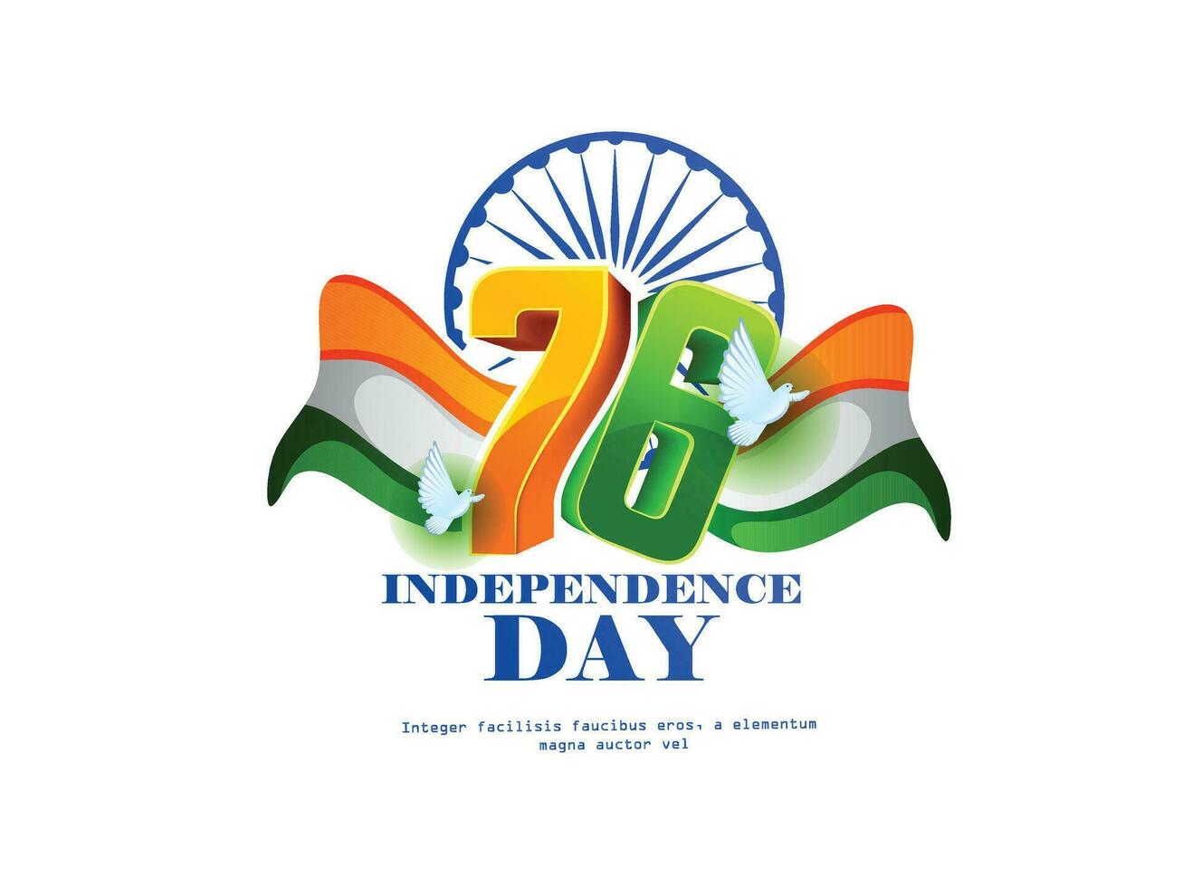 15 th August Indian Independence Day vector illustration background for greeting card and poster.Happy Independence Day