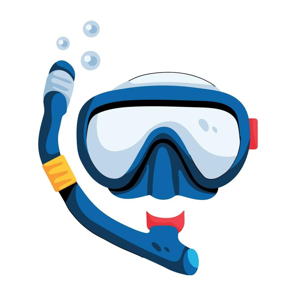 máscara de buceo de moda vector