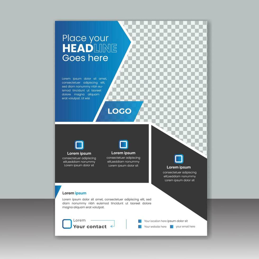 clean and simple modern Business flyer template design, Creative modern bright concept rectangle shape, Publication, advertise, cover, catalog, magazine, flyer mockup. modern and simple vector