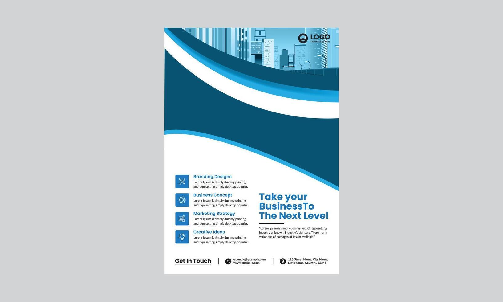 Brochure design, cover modern layout, annual report, poster, flyer in A4 vector