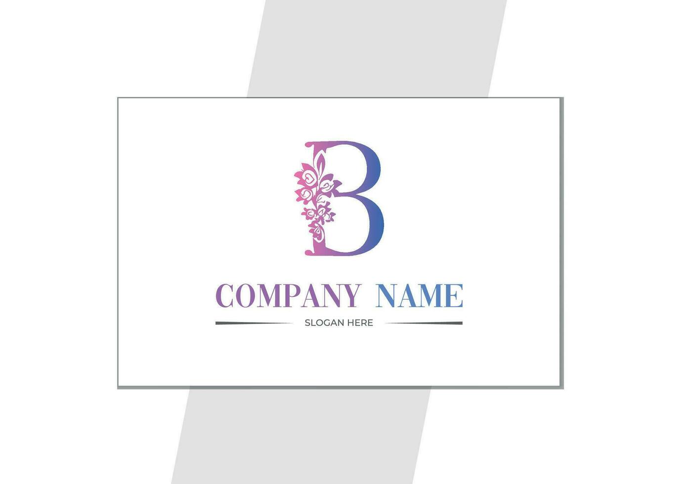 B letter logo design template for skincare company., vector