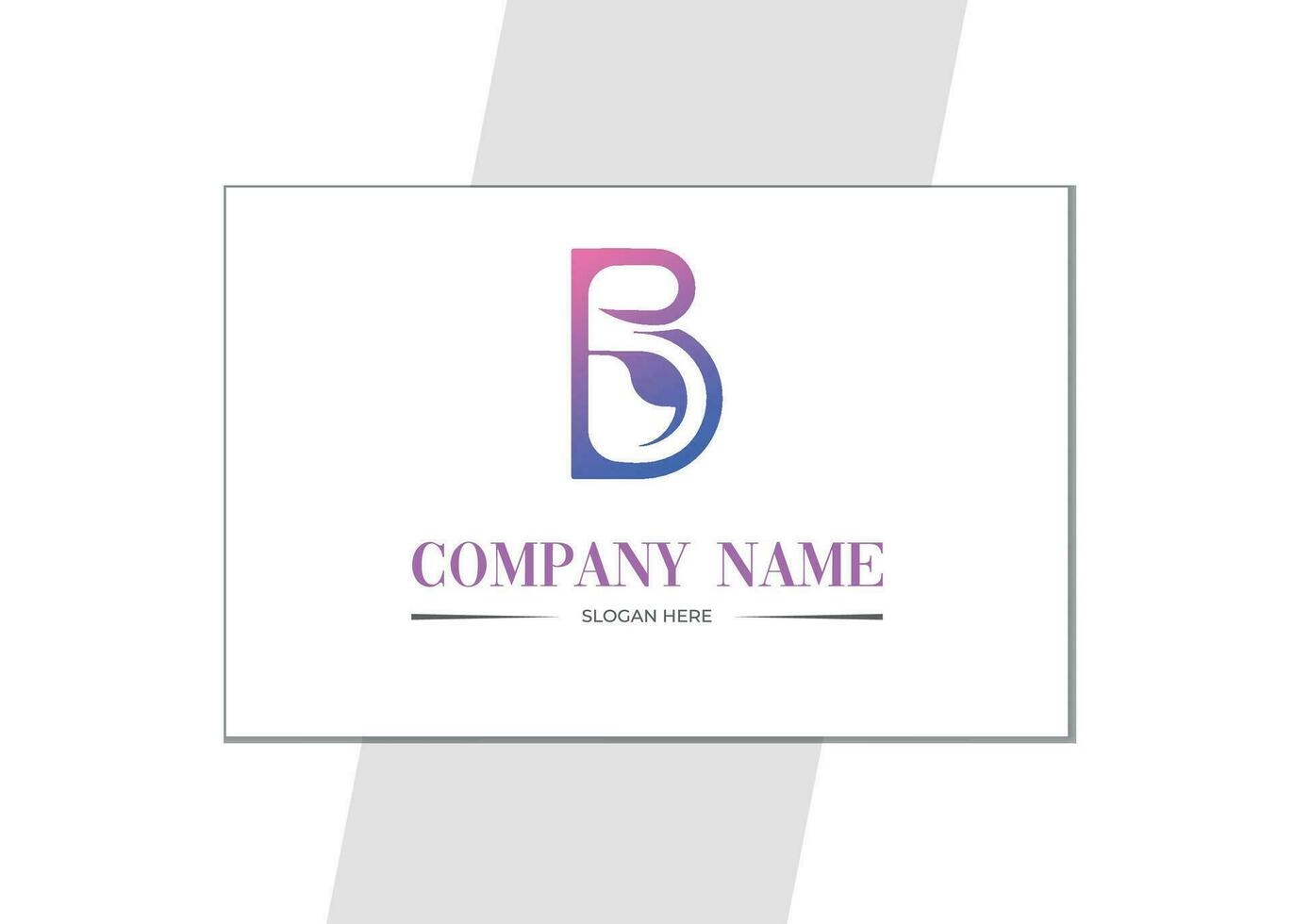 B letter logo design template for skincare company., vector
