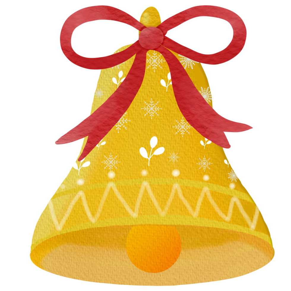 Navidad campanas con rojo cinta png