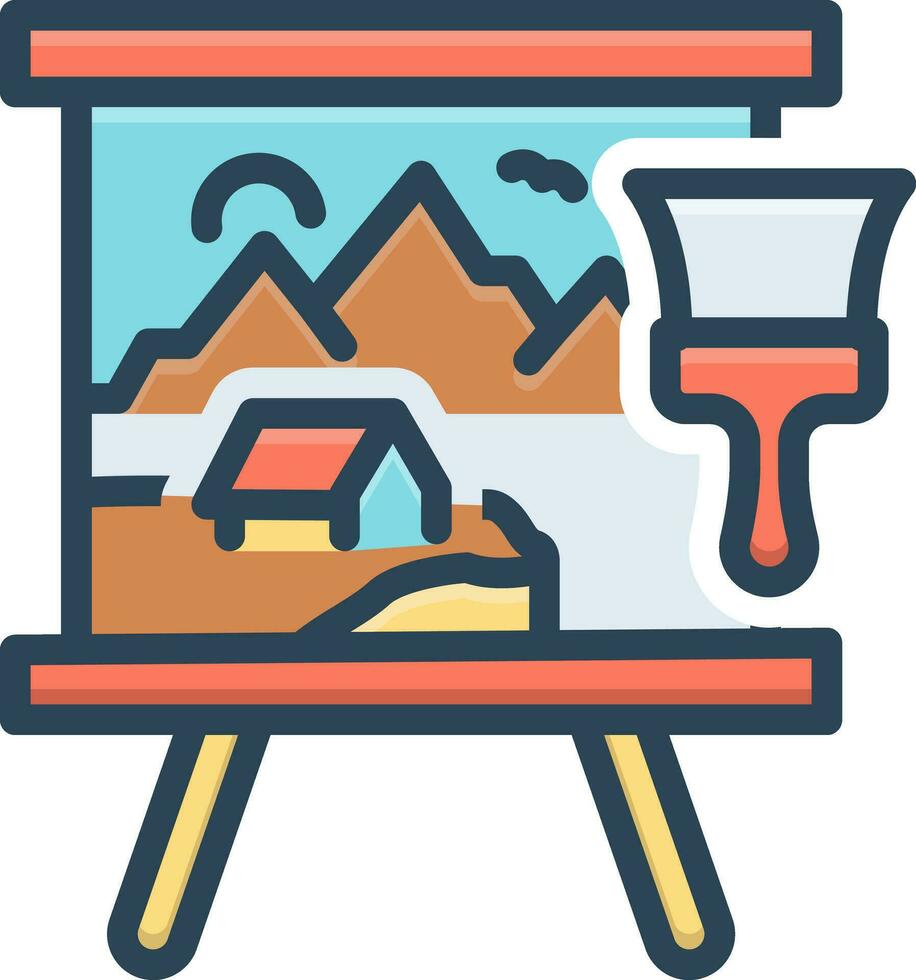 color icon for painted vector