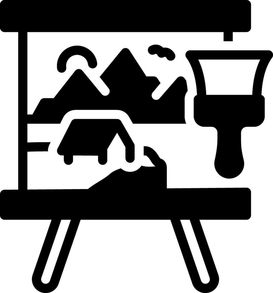solid icon for painted vector