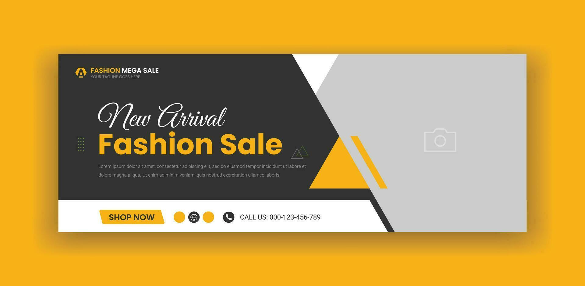 fashion sale social media cover banner design template. fashion sale cover photo design. fashion sale web banner vector