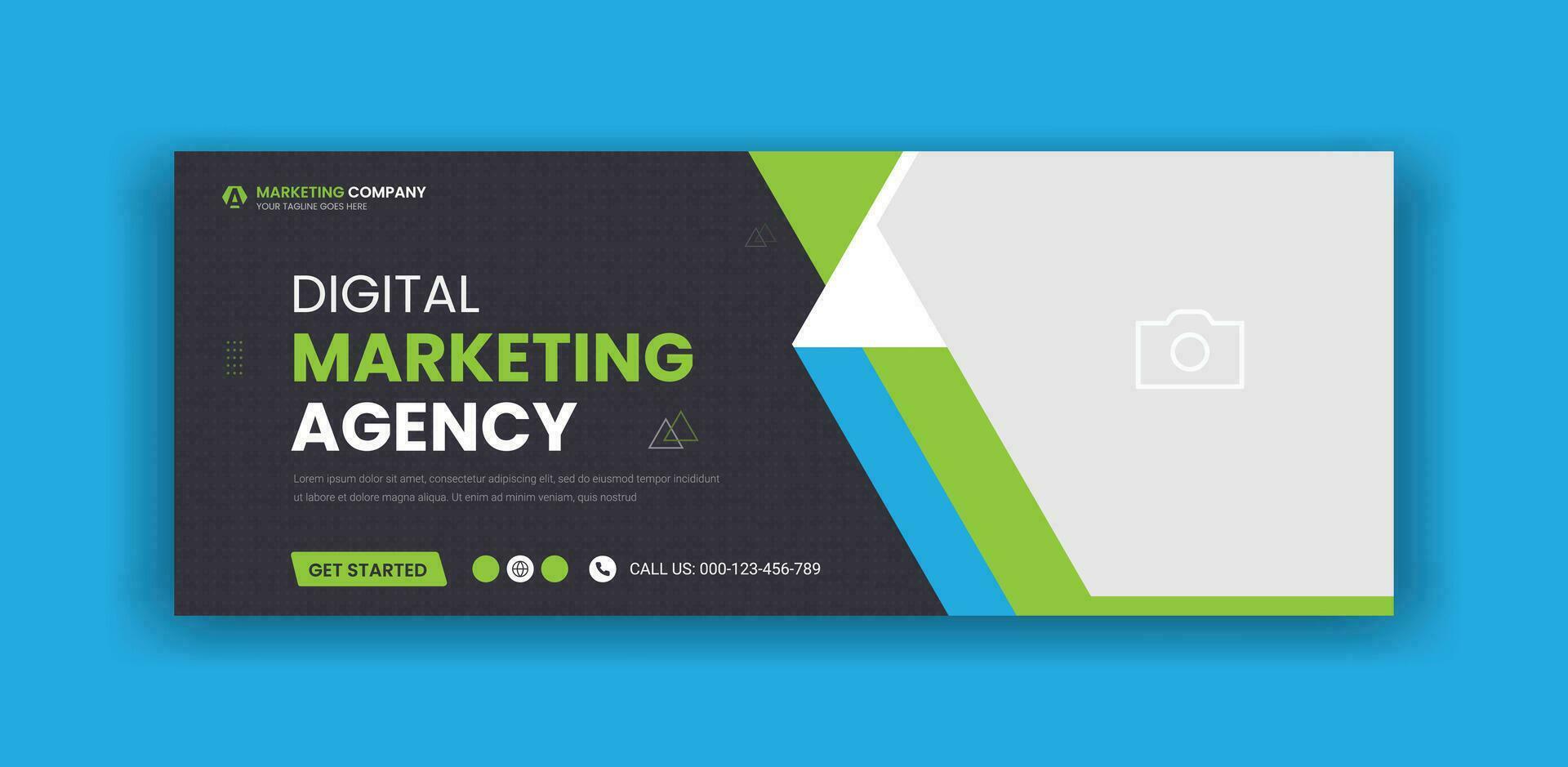 Digital marketing and corporate social media post template or Web banner vector