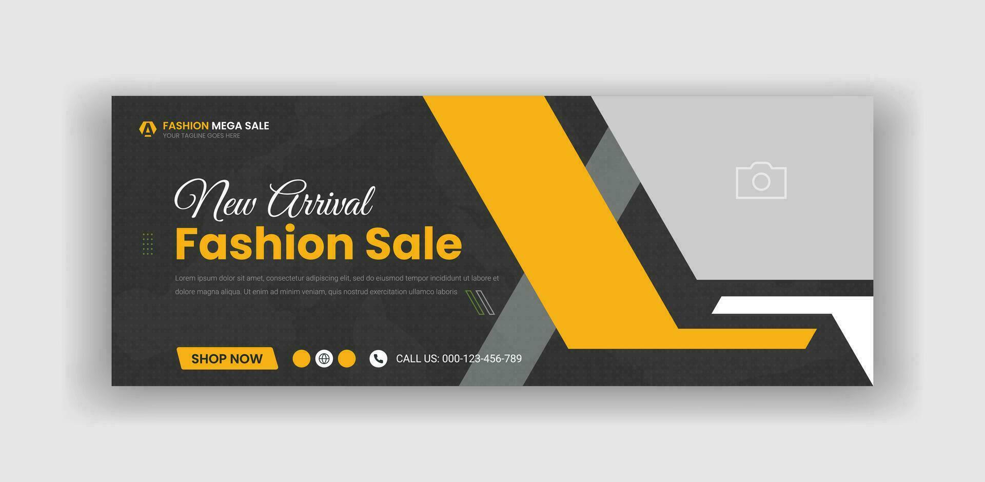 fashion sale social media cover banner design template. fashion sale cover photo design. fashion sale web banner vector