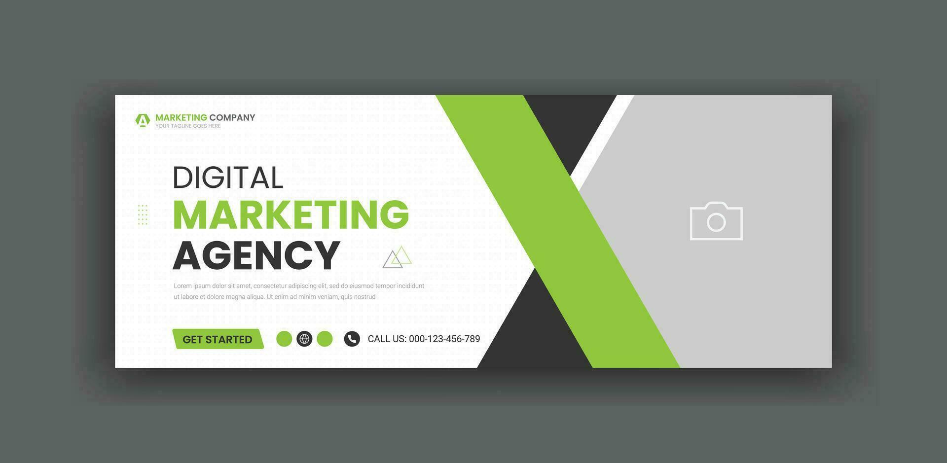 Digital marketing and corporate social media post template or Web banner vector