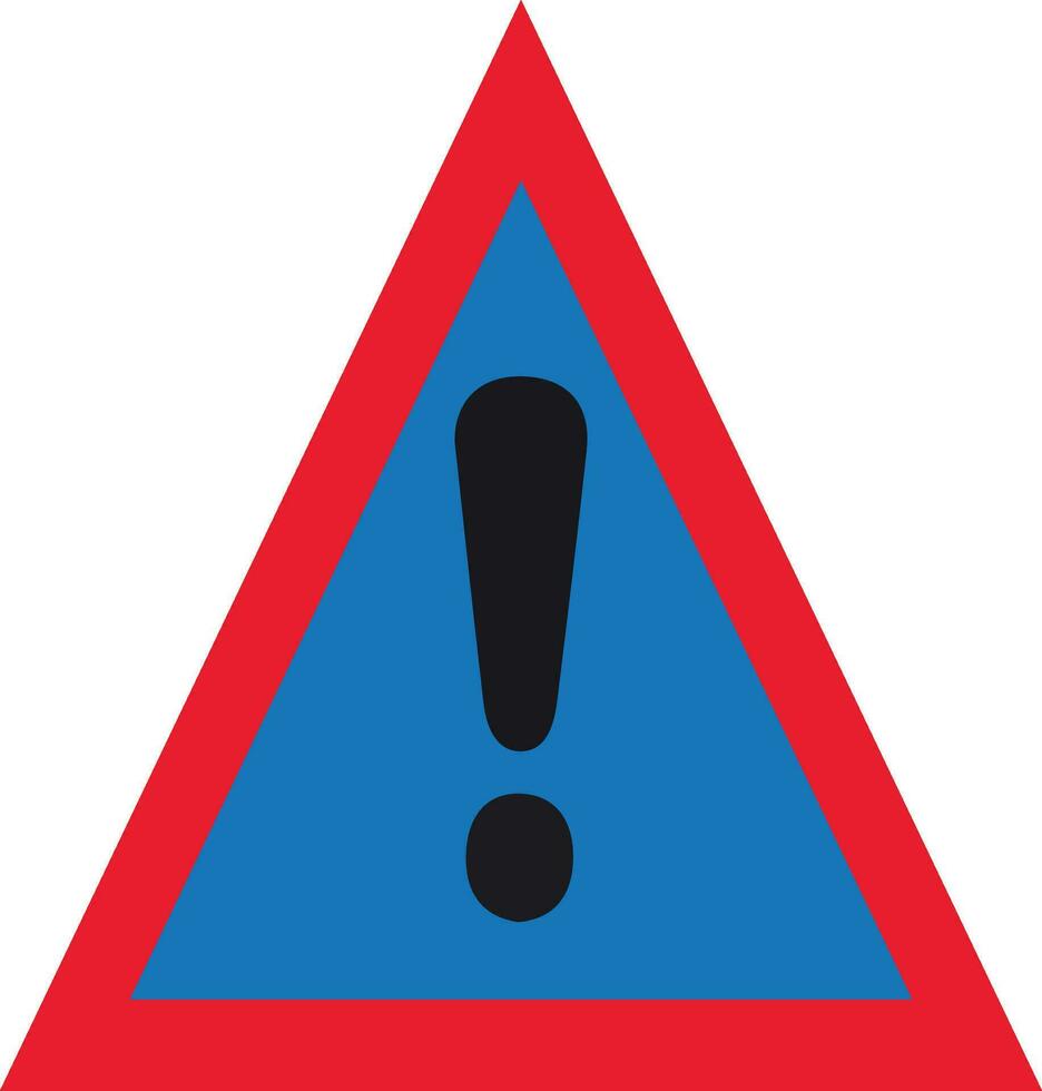 a warning sign with an exclamation mark on it vector