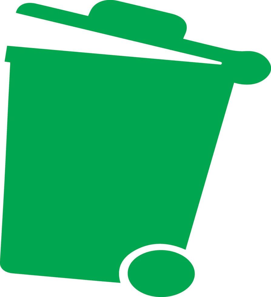 green trash can icon on white background 29750428 Vector Art at Vecteezy