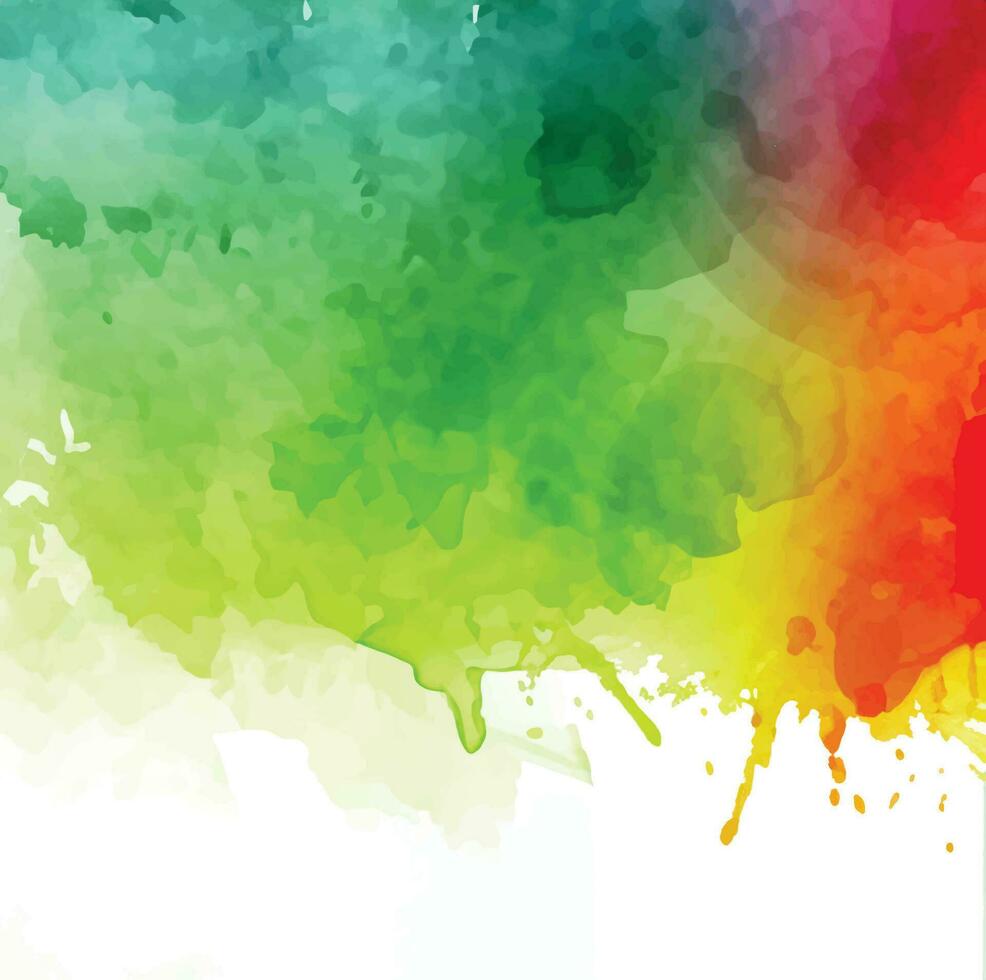 Abstract background with a colourful watercolour splatter design vector