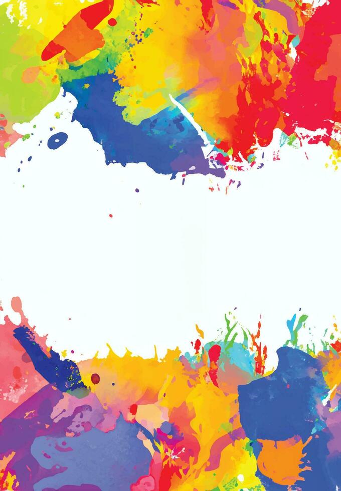 Abstract background with a colourful watercolour splatter design vector