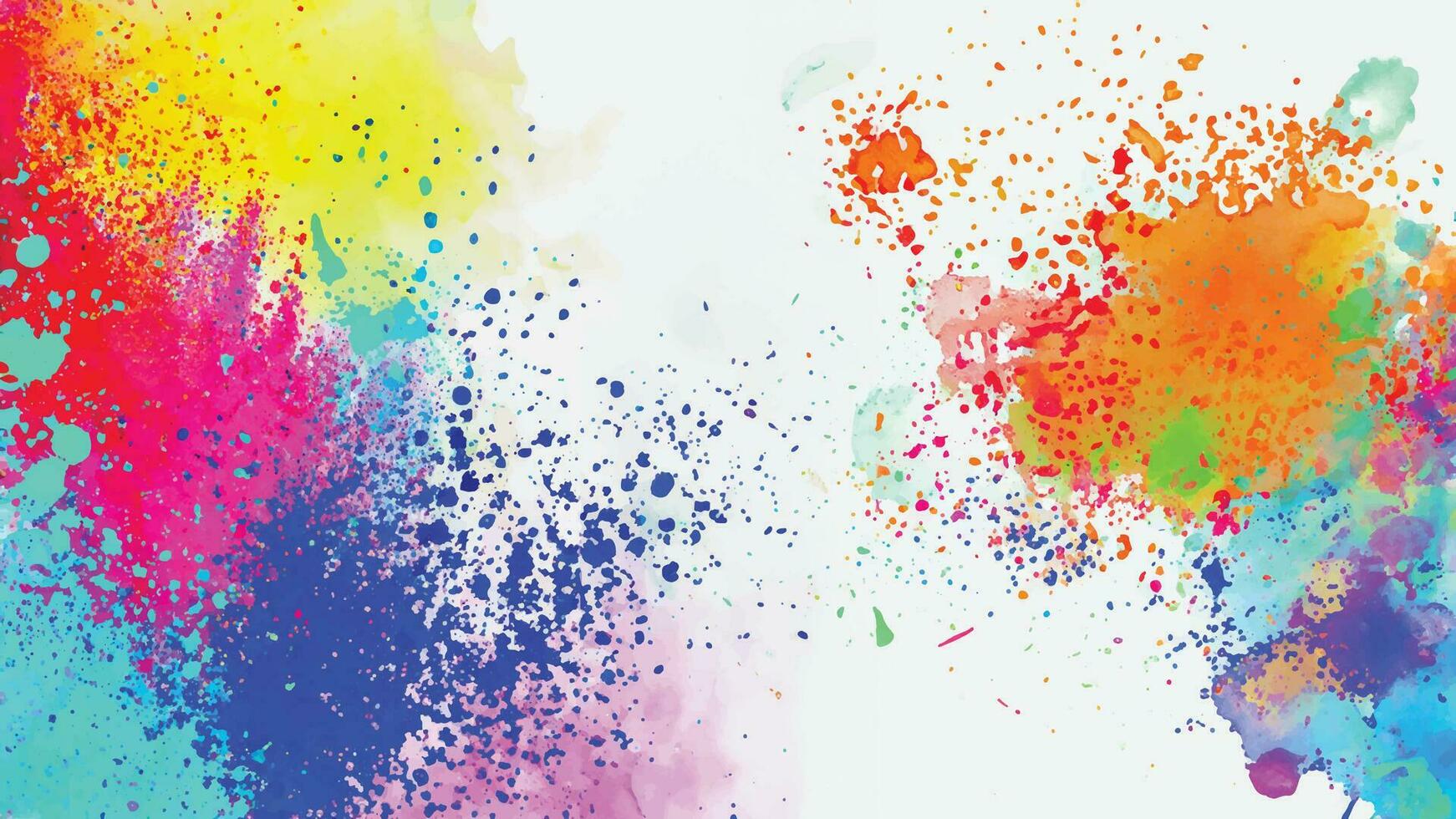 Abstract background with a colourful watercolour splatter design vector