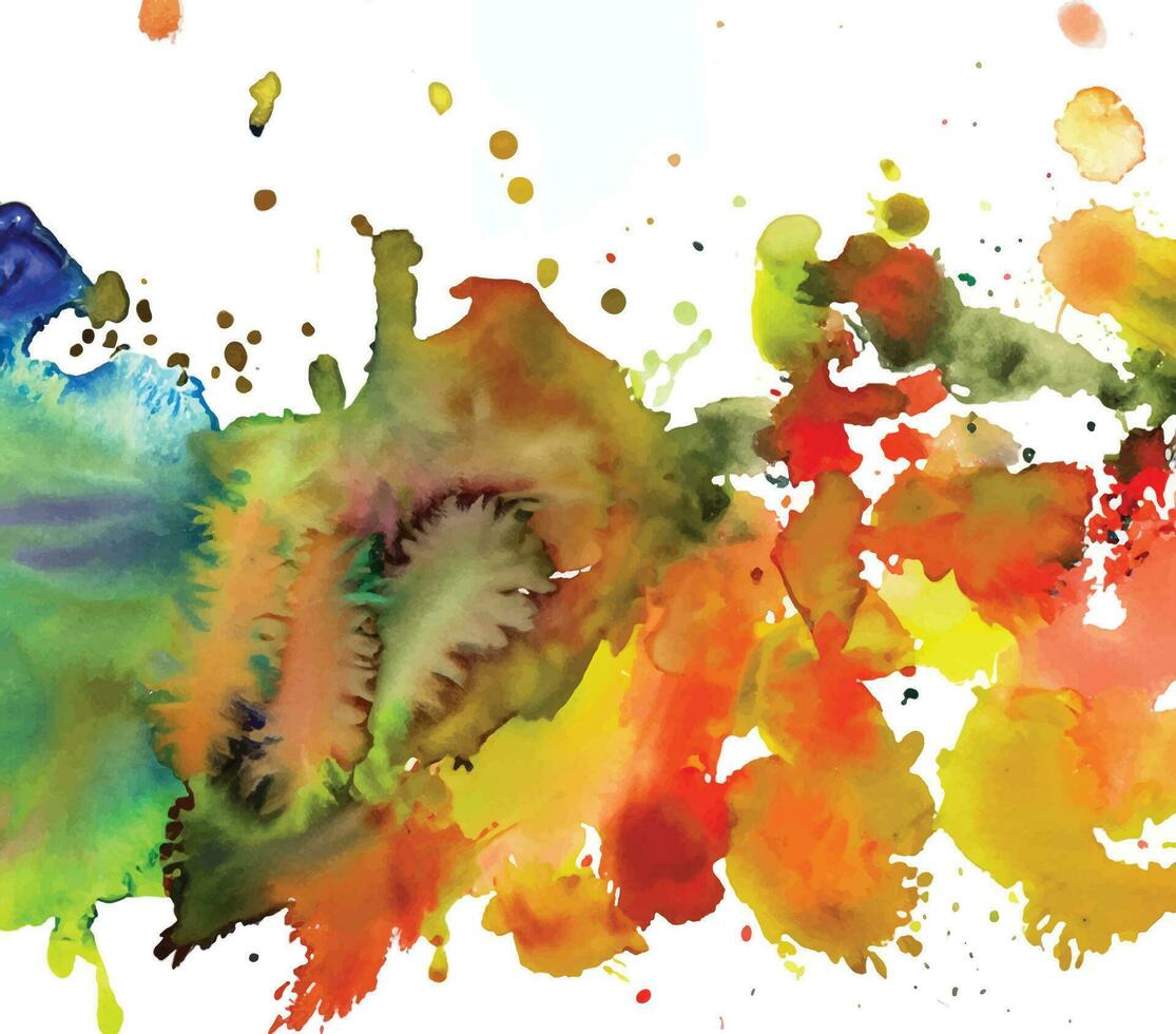 Abstract background with a colourful watercolour splatter design vector