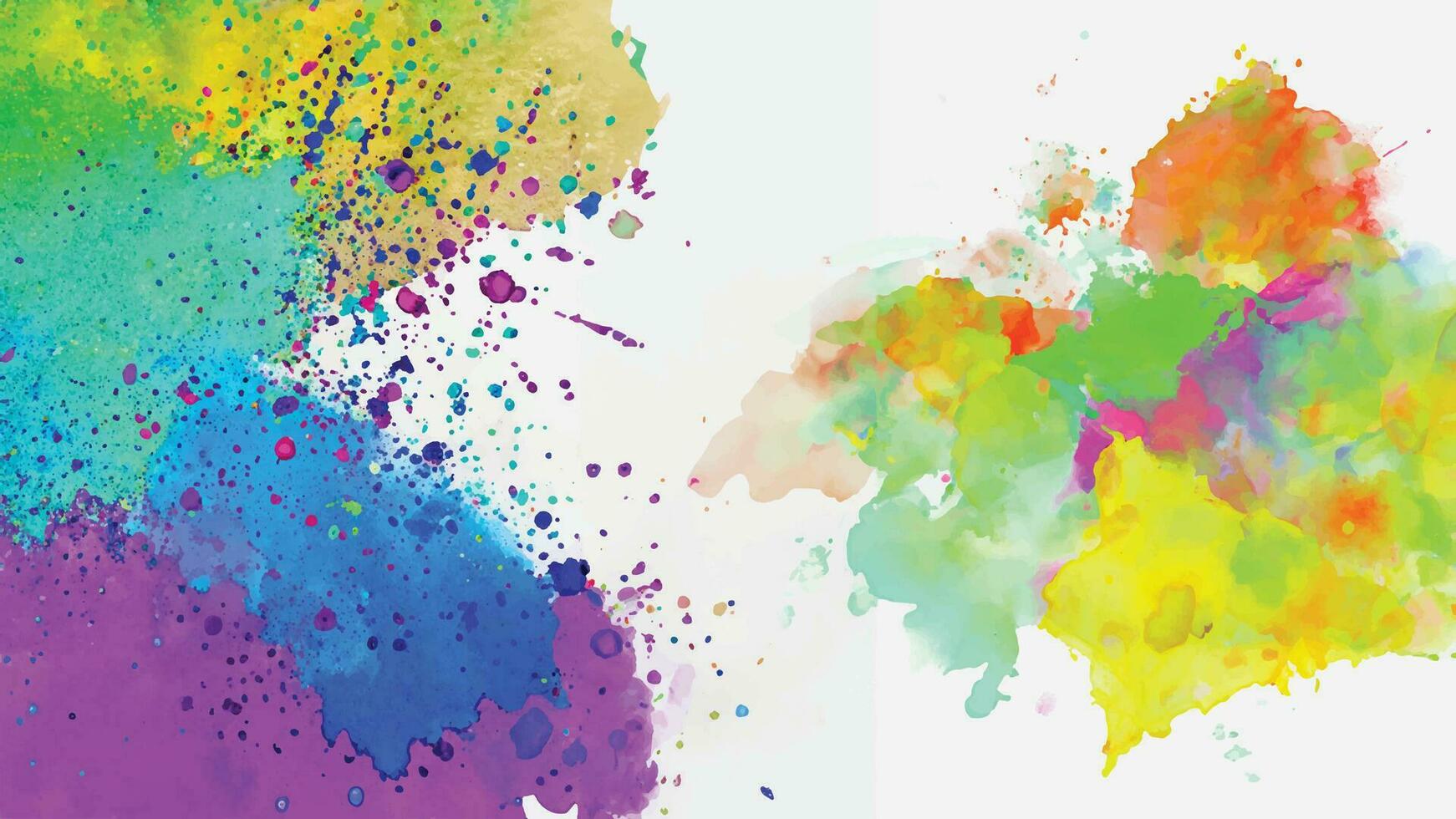 Abstract background with a colourful watercolour splatter design vector