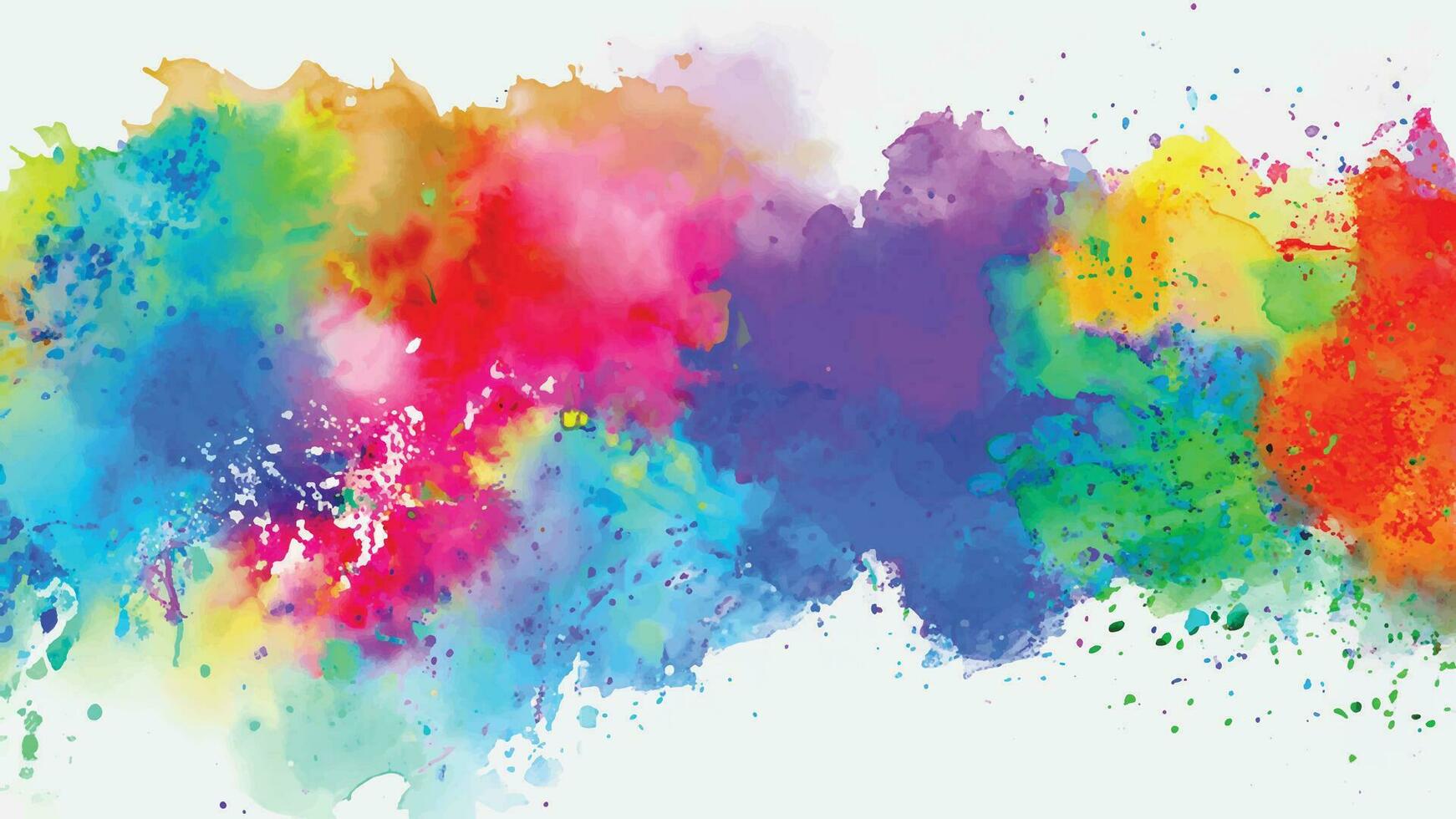 Abstract background with a colourful watercolour splatter design vector