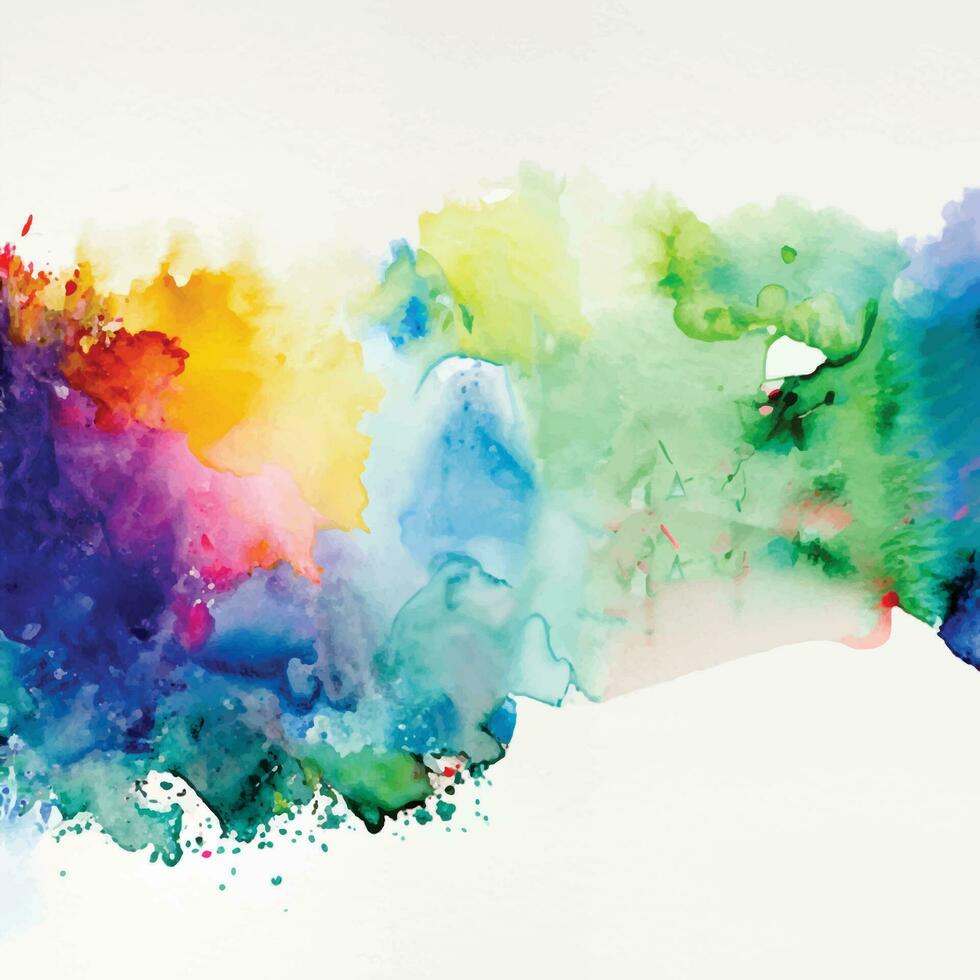 Abstract background with a colourful watercolour splatter design vector