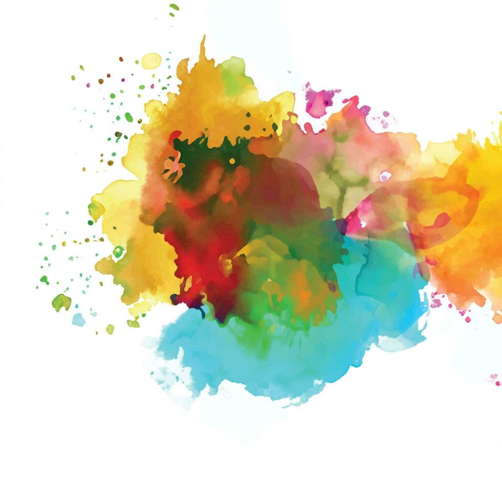 Abstract background with a colourful watercolour splatter design vector