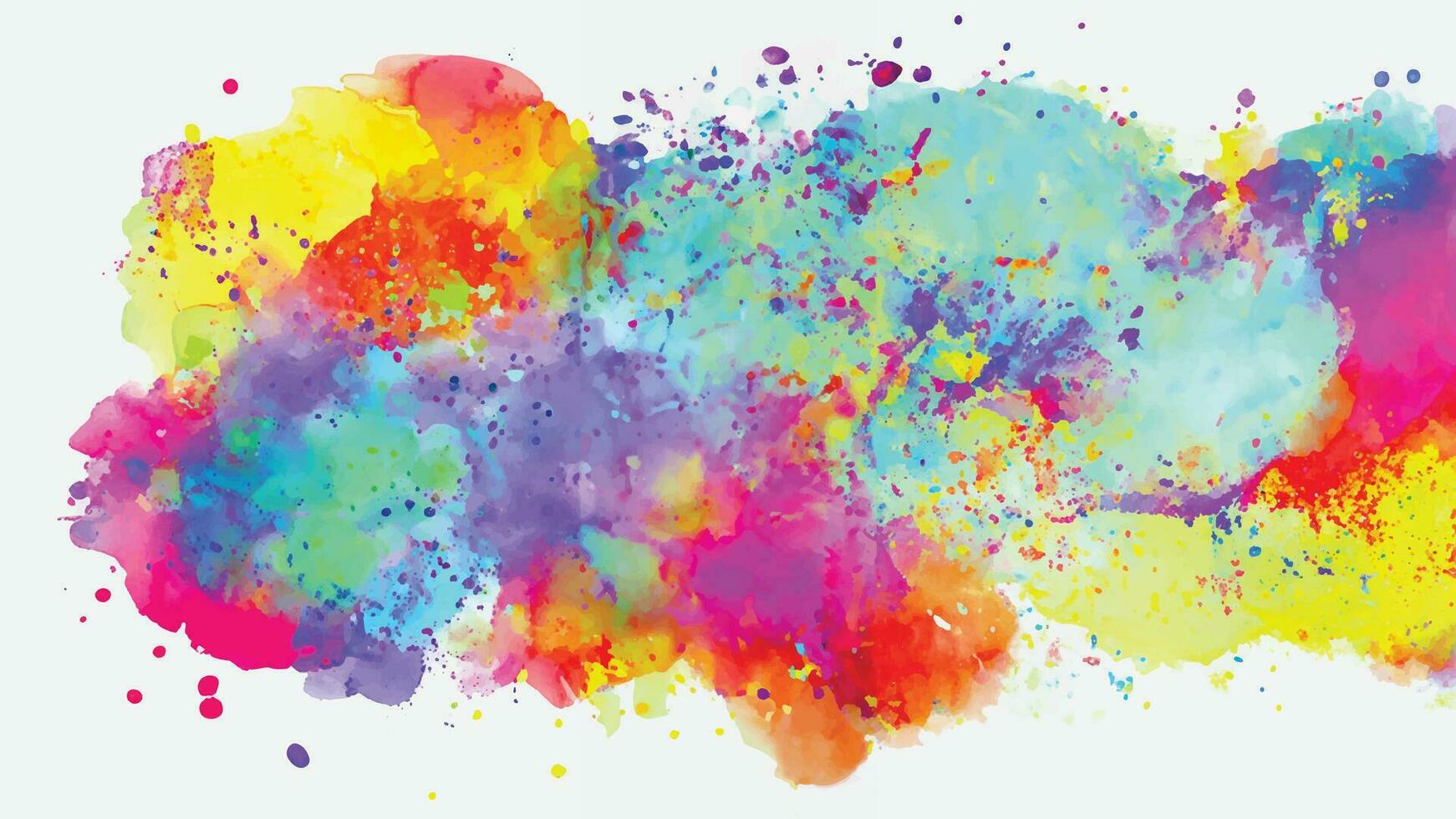Abstract background with a colourful watercolour splatter design vector