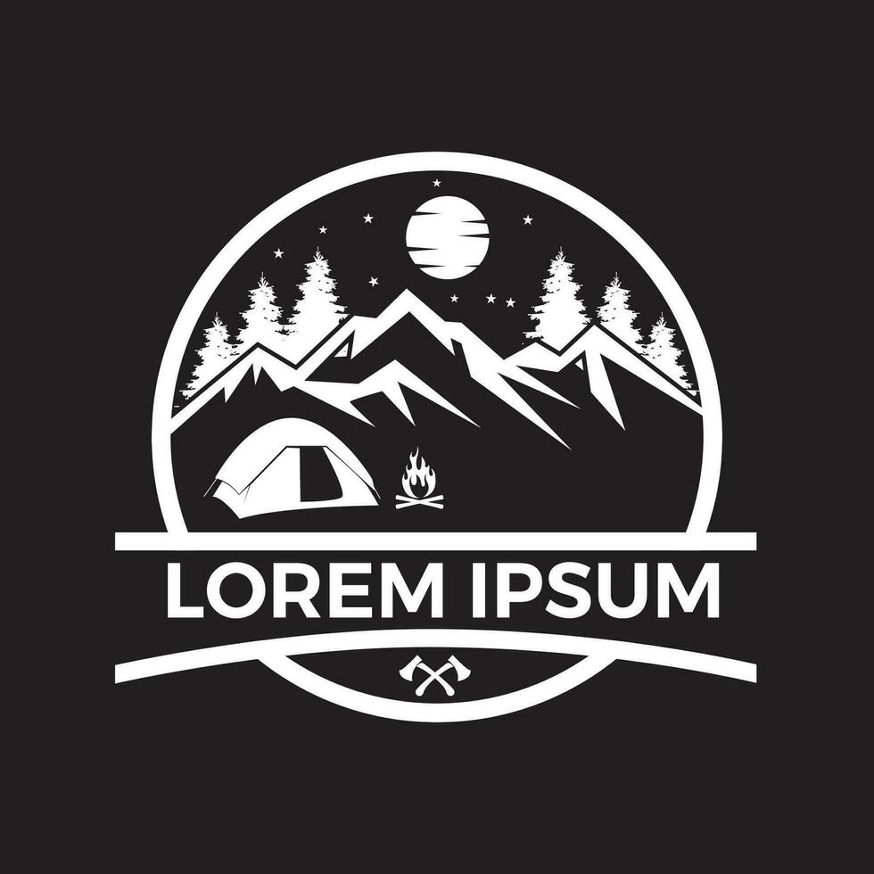 outdoor camping logo vector template