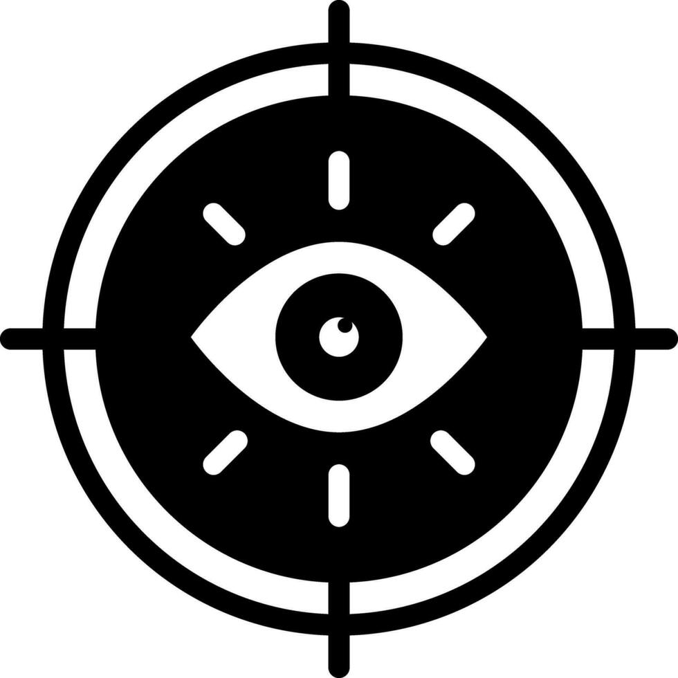 solid icon for vision vector