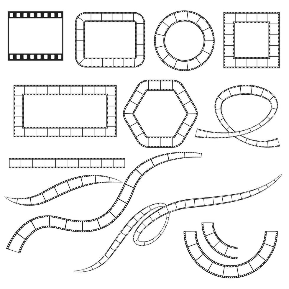 frame line film strip vector element