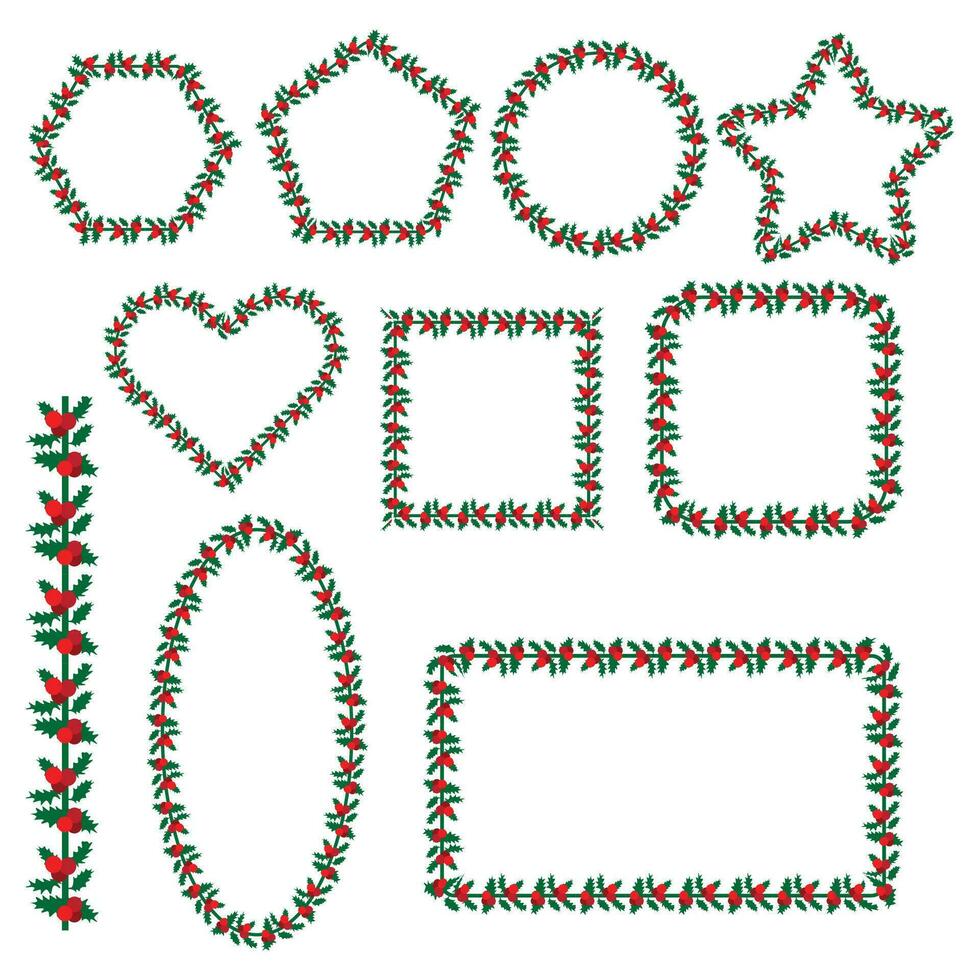 christmas frame vector bundle set