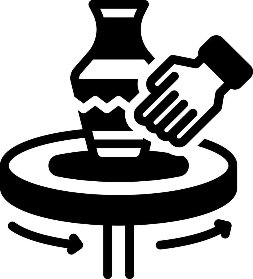 solid icon for pottery vector