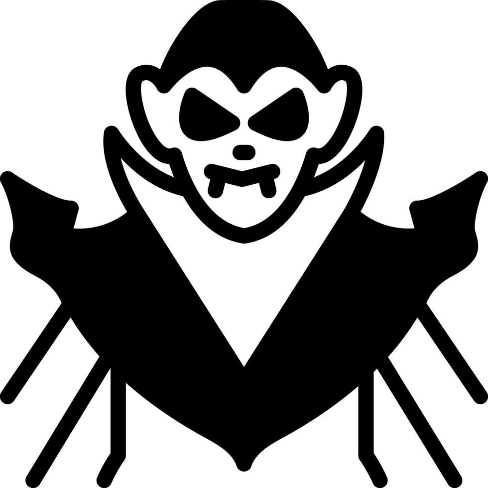 solid icon for vampire vector